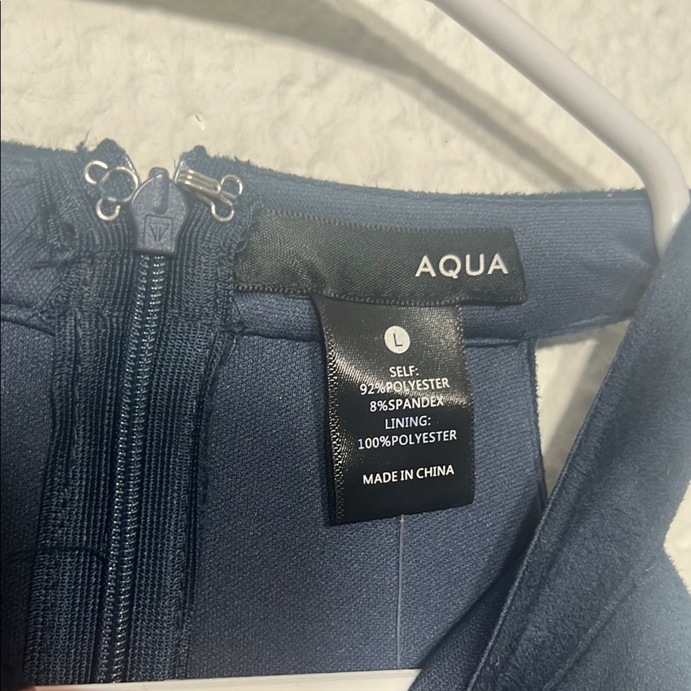 Aqua velvet  blue dress size L - Picture 2 of 7